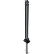 Ornamental bollard | Series 474B | � 76 mm | foldable, self-engaging lockfor casting in concrete, with hot-dip galvanized groundsocket part-no. 470.60, approx. 400 mm below ground | with Euro profile cylinder lock and three keys | without eyelet